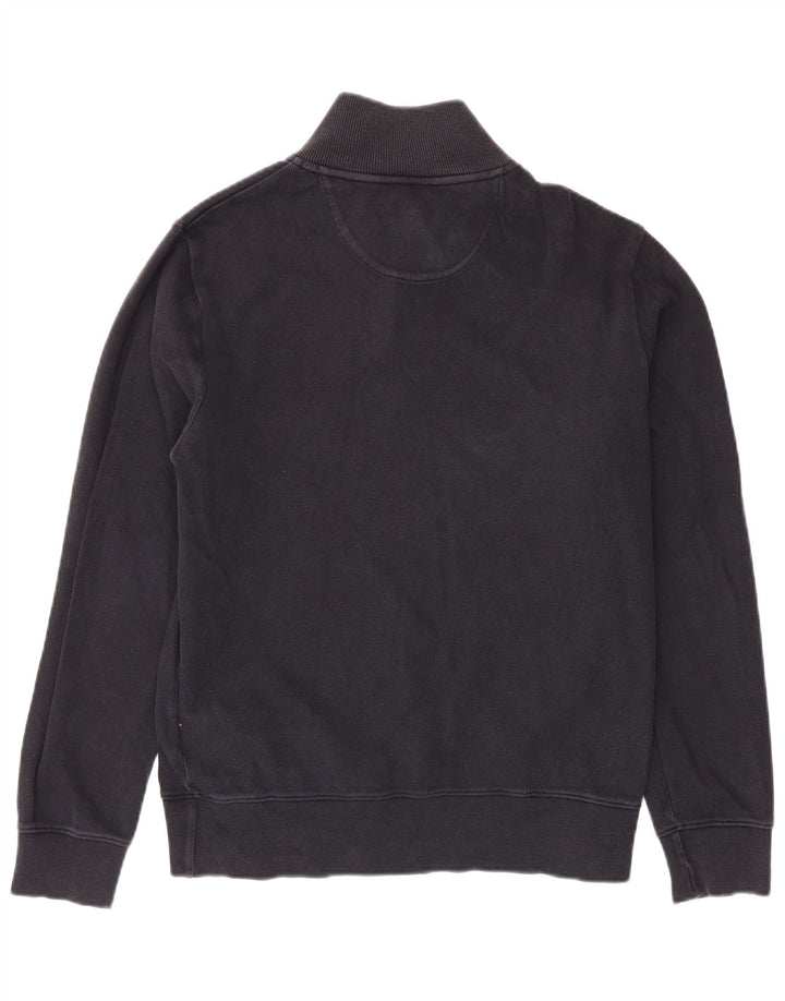 Gant Felpa da uomo con collo con zip, maglione medio, cotone blu navy