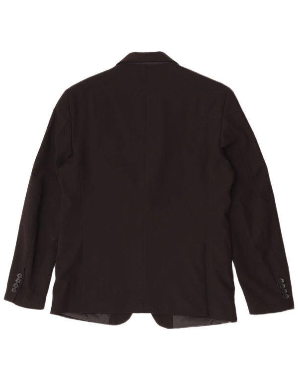 Giacca blazer da uomo a 2 bottoni Zara EU 52 grande poliestere nero