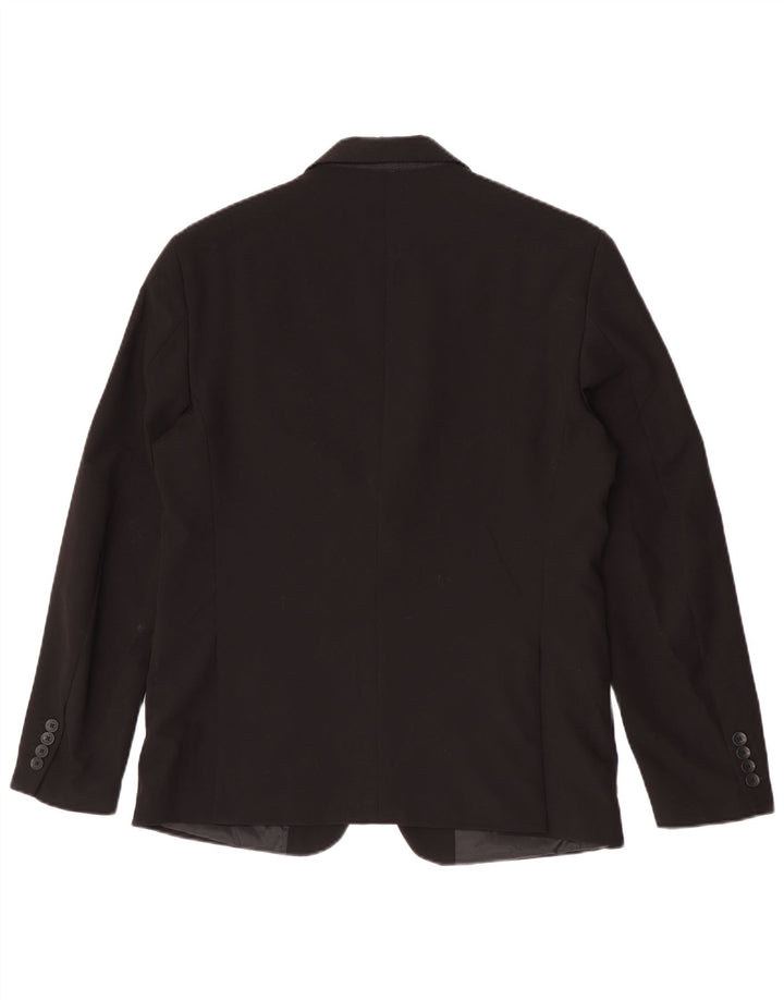 Giacca blazer da uomo a 2 bottoni Zara EU 52 grande poliestere nero