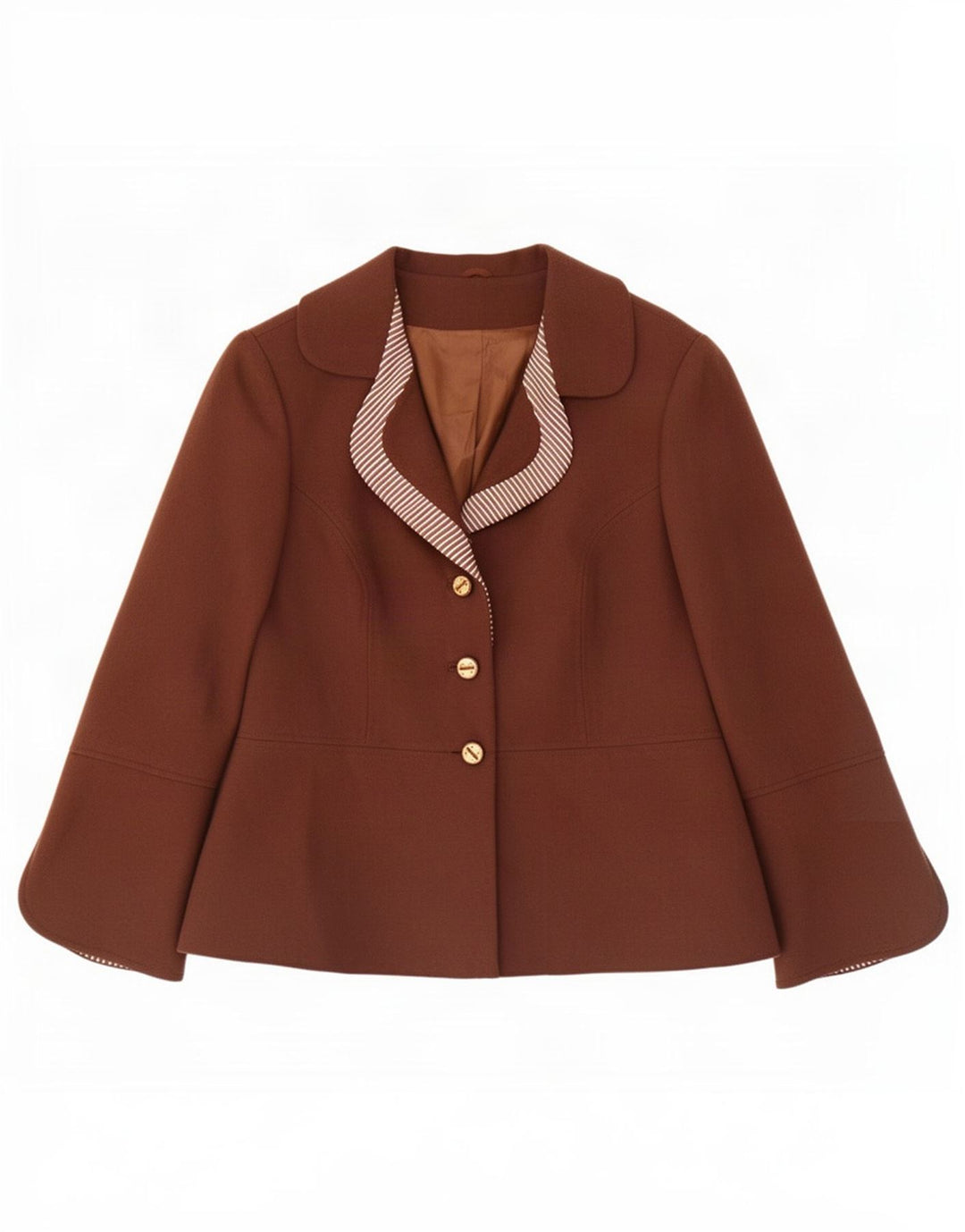 Giacca blazer vintage da donna a 3 bottoni IT 50 XL Marrone