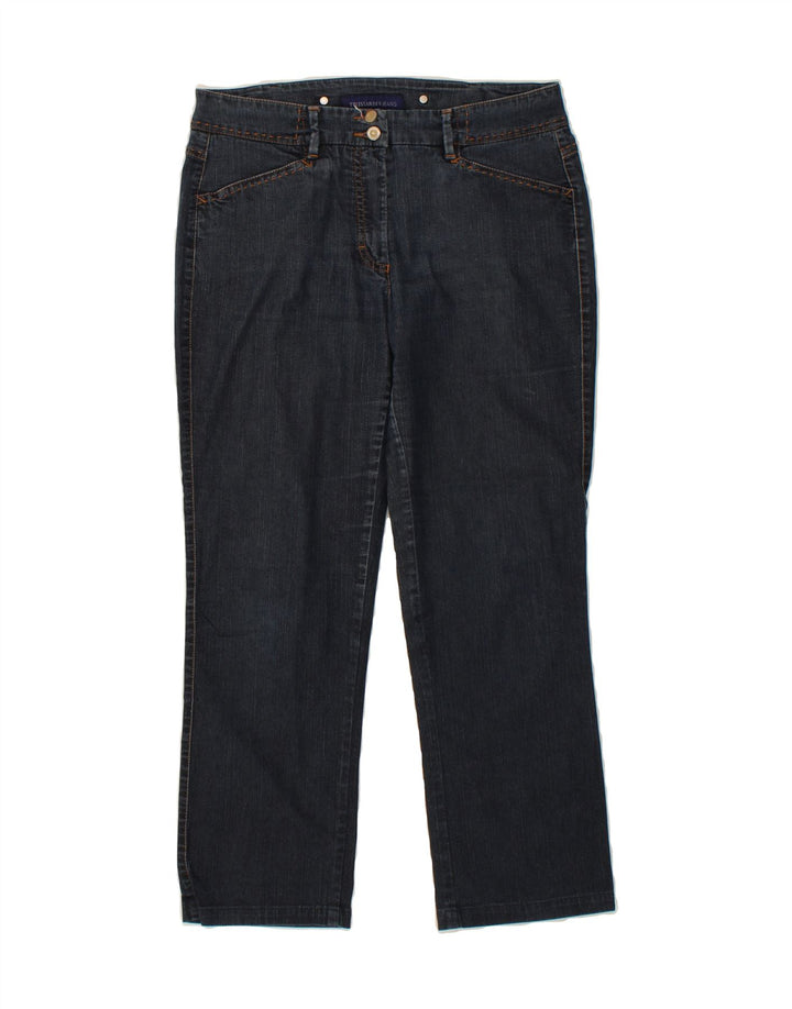 TRUSSARDI JEANS Womens Crop Straight Jeans W30 L26 Blue Vintage Trussardi Jeans and Second-Hand Trussardi Jeans from Messina Hembry 