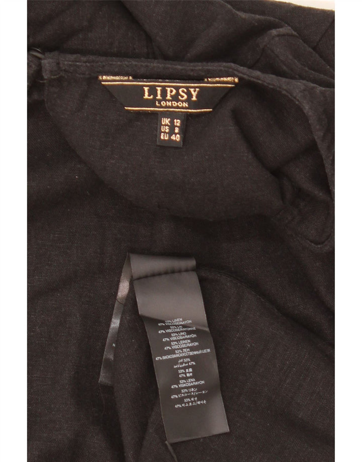 Abito a trapezio da donna Lipsy UK 12 Lino nero medio