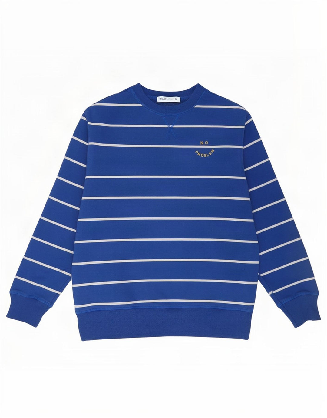 Felpa da donna Marks & Spencer UK 16 grande cotone a righe blu