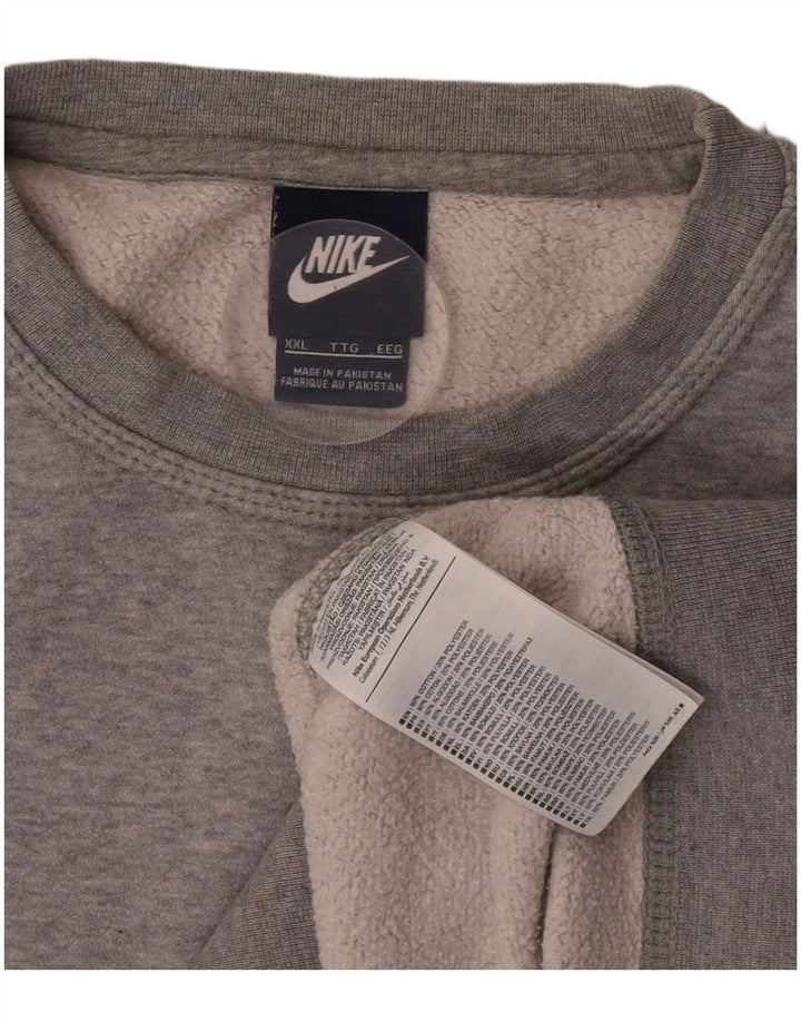 Felpa Nike Uomo Maglione 2XL Cotone Grigio