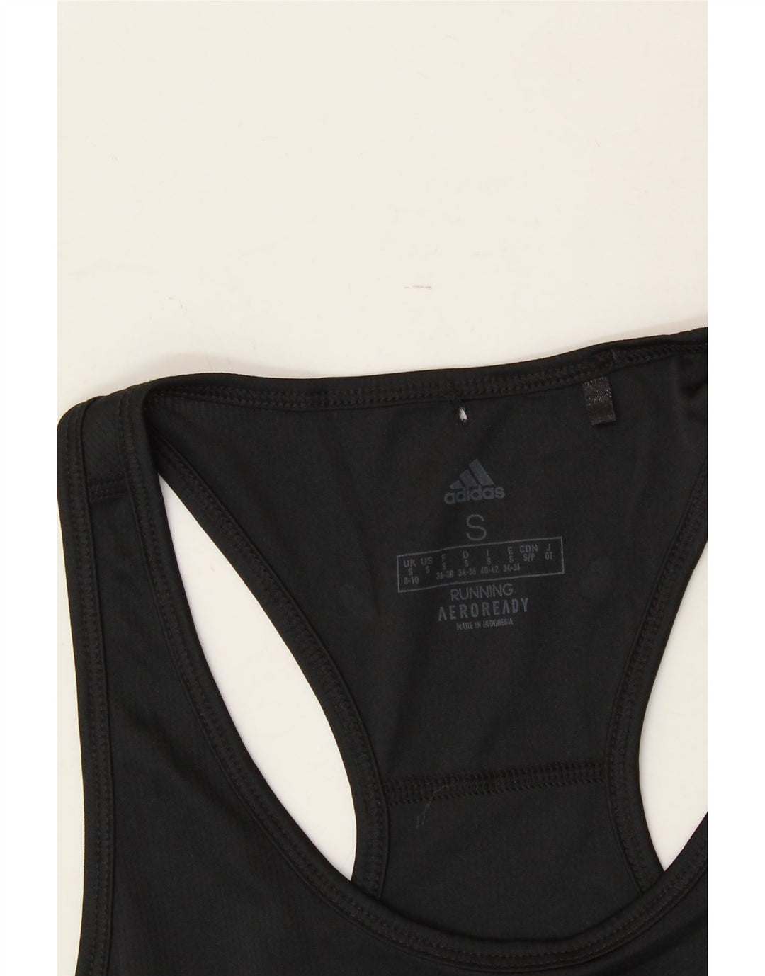 ADIDAS Womens Aeroready Vest Top UK 8/10 Small Black Vintage Adidas and Second-Hand Adidas from Messina Hembry 