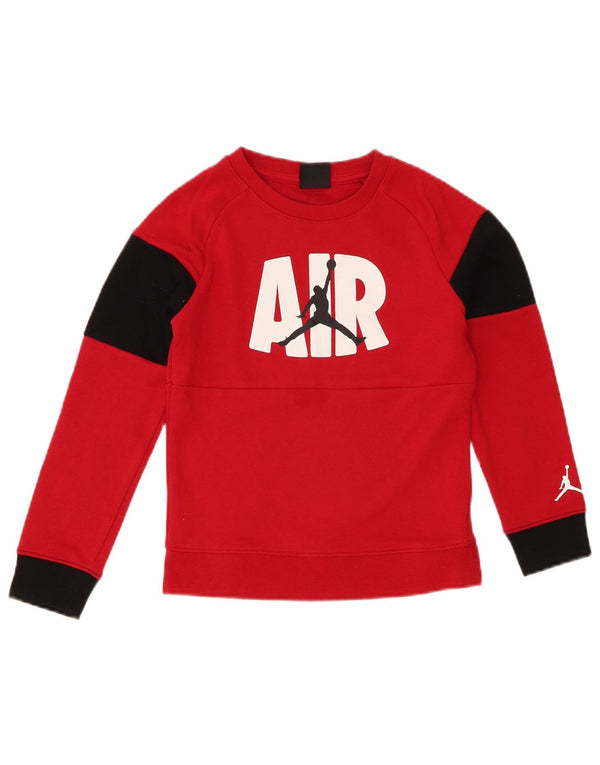 Felpa con grafica Jordan per ragazzi, 6-7 anni, grande, color block rosso