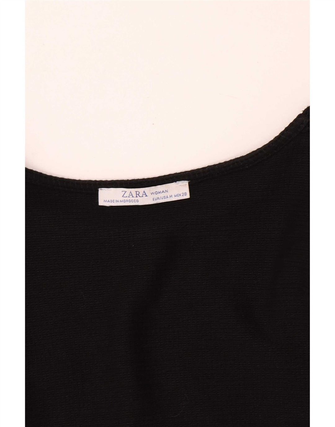 Vestito maxi a maniche lunghe da donna Zara UK 12 medio nero a quadri