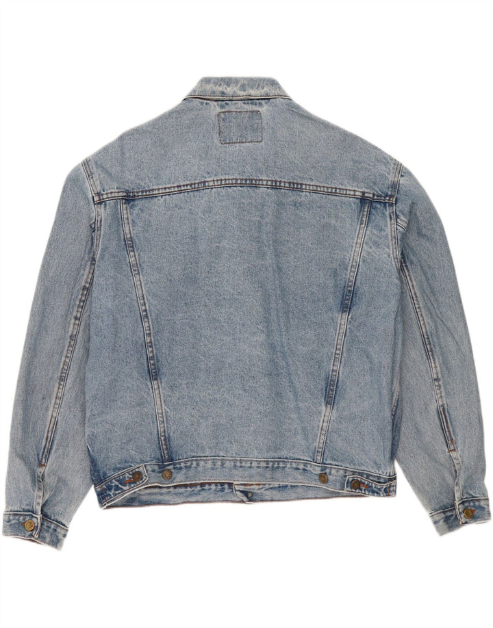 Giacca di jeans vintage da uomo UK 40 grande cotone blu