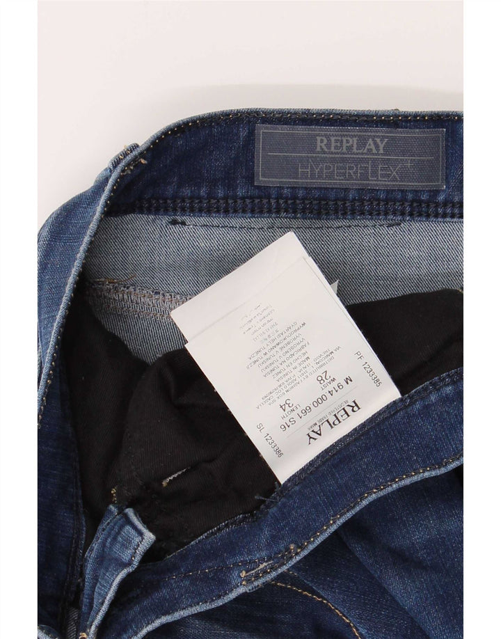 Jeans slim da uomo Replay W28 L30 cotone blu