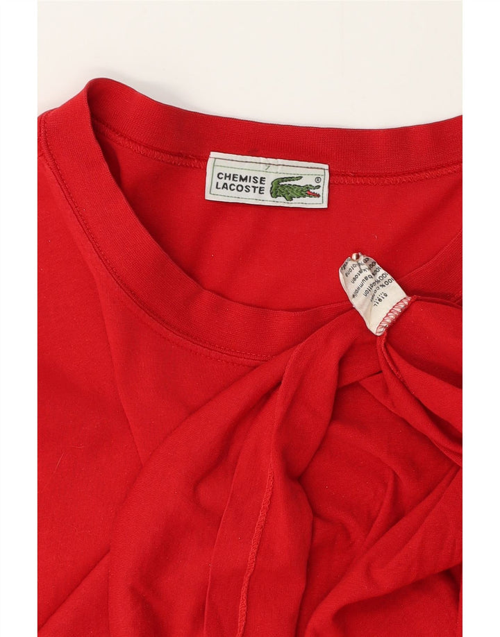 T-shirt da uomo LACOSTE taglia superiore 7 2XL cotone rosso