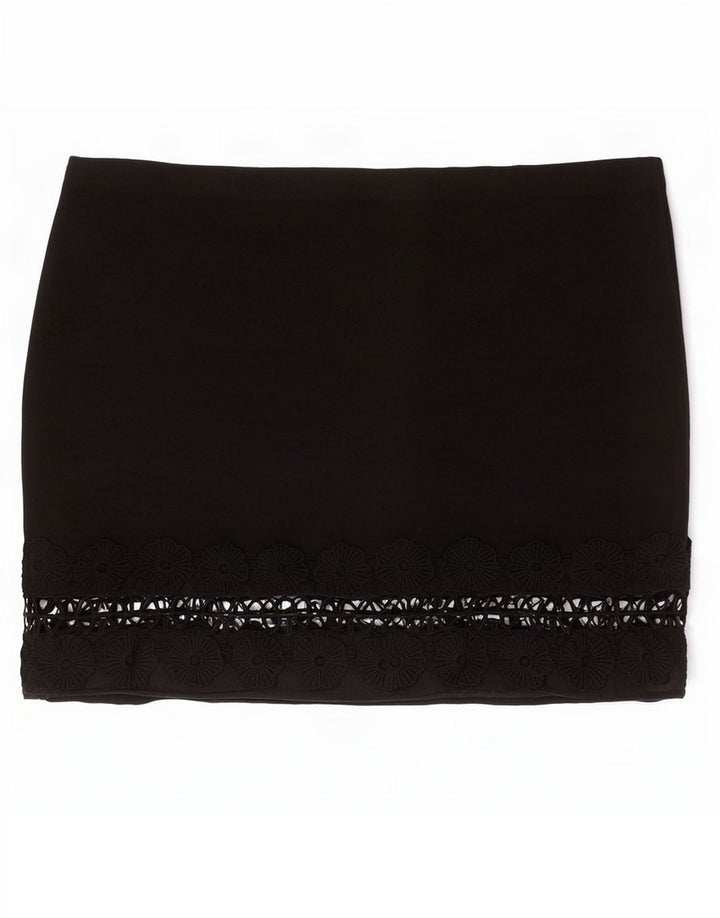 Topshop Minigonna da donna UK 12 Media W30 Poliestere floreale nero