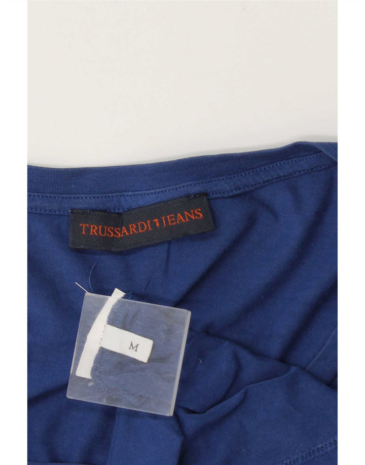 T-shirt grafica da donna Trussardi Jeans Top UK 14 Blu medio