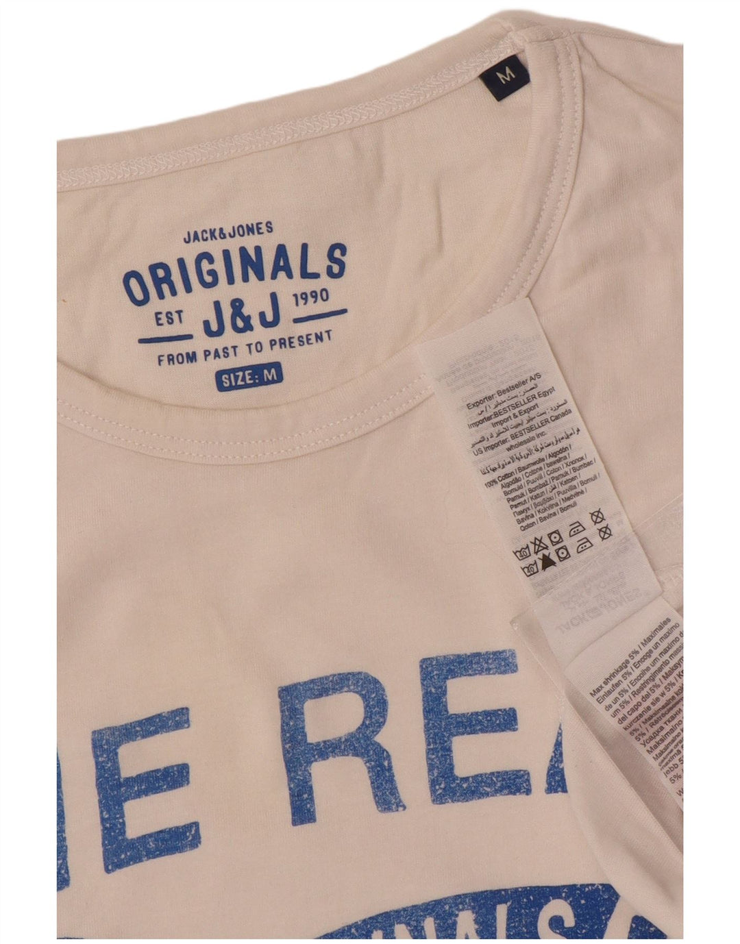 T-shirt grafica da uomo Jack & Jones Top in cotone bianco medio