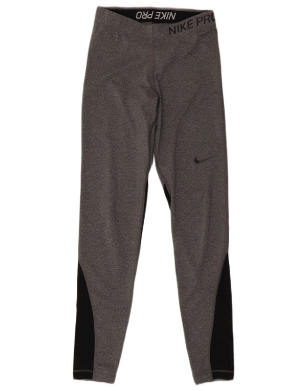 Leggings Nike da donna UK 8 Small Grey Colourblock Sports