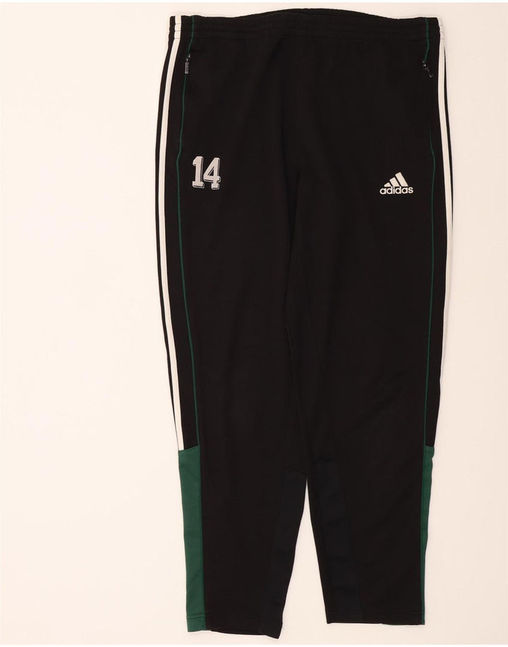 ADIDAS Mens Tracksuit Trousers UK 44/46 Large  Black Colourblock Polyester Vintage Adidas and Second-Hand Adidas from Messina Hembry 