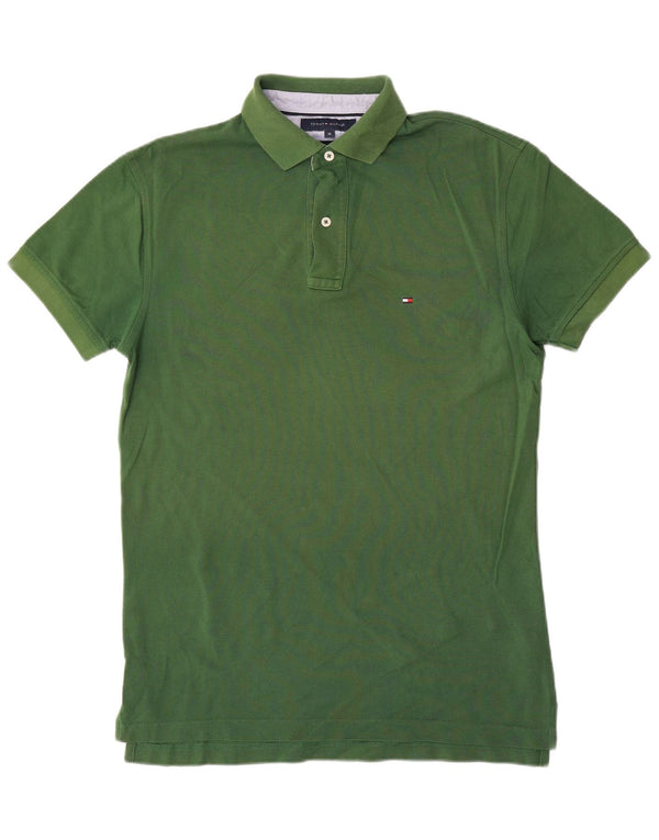 Polo da uomo Tommy Hilfiger in cotone verde medio