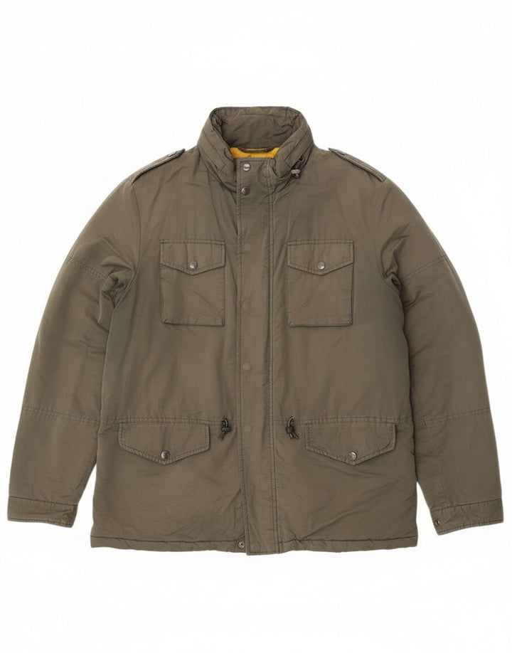 Giacca utility con cappuccio da uomo Hackett UK 42 XL cotone kaki