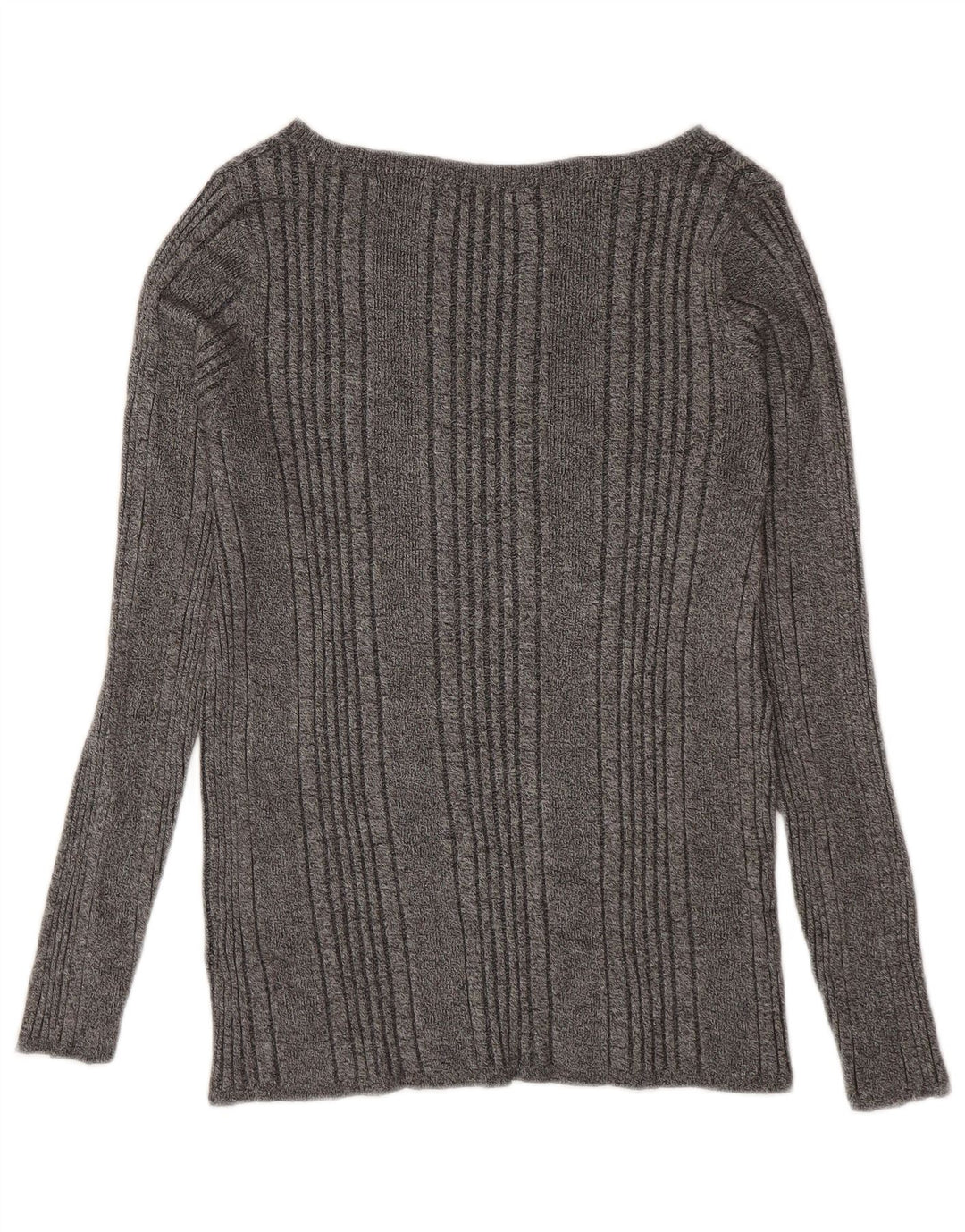 Top manica lunga da donna Marks & Spencer UK 18 XL viscosa grigia