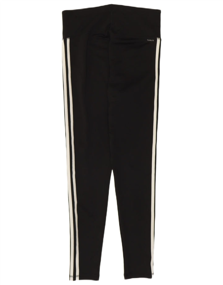 ADIDAS Womens Climalite Leggings UK 12/14 Medium  Black Polyester