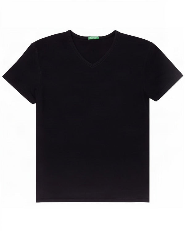T-shirt da donna Benetton Top UK 12 medio blu navy