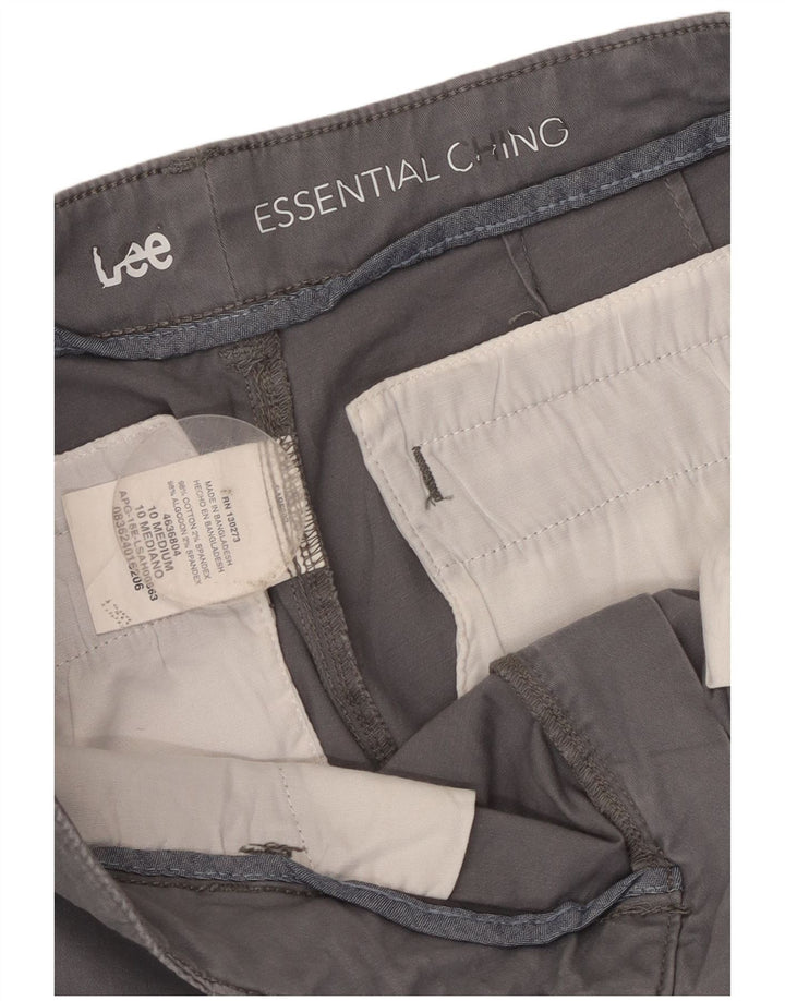 Pantaloni chino dritti da donna Lee US 10 Large W34 L30 cotone grigio