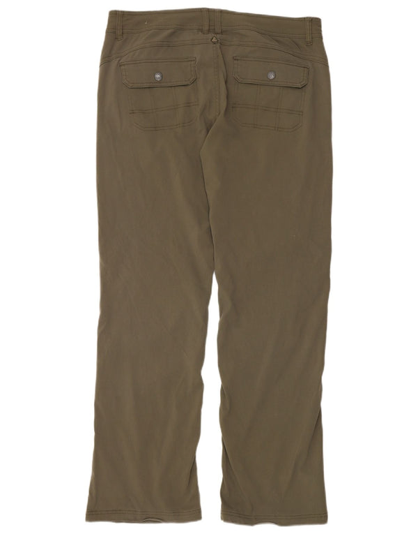 Pantaloni cargo dritti da escursionismo da donna Prana US 12 Large W36 L32 Khaki