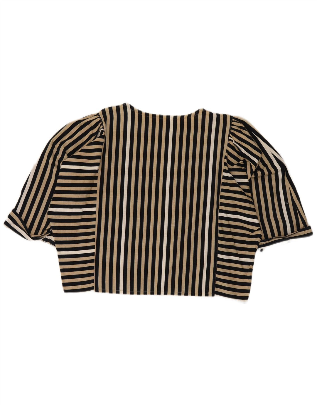 C&A Camicetta corta da donna Top EU 42 Grande cotone a righe nere