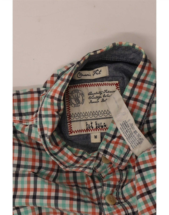 Camicia da uomo a maniche corte dal taglio classico Fat Face a quadri multicolore medio