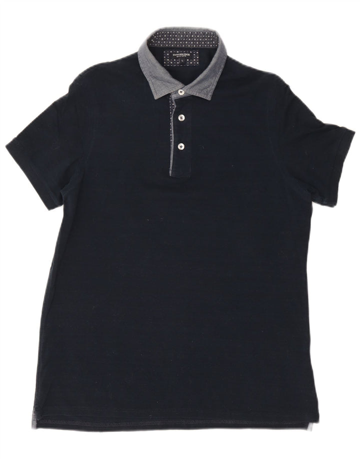 Polo da uomo Gutteridge grande in cotone blu navy