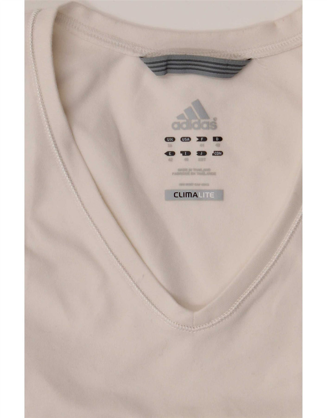 Canotta Adidas Climalite da donna UK 12 medio bianco