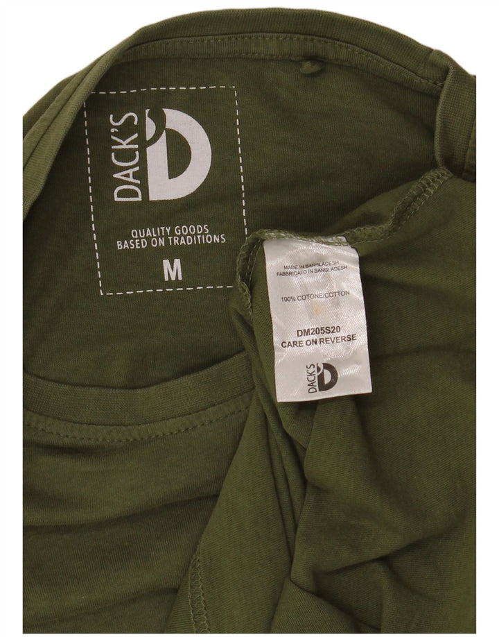 T-shirt grafica da uomo di Dack Top in cotone kaki medio