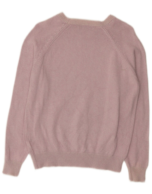 Maglione maglione con scollo a barca da donna Marks & Spencer UK 10 piccolo viola screziato