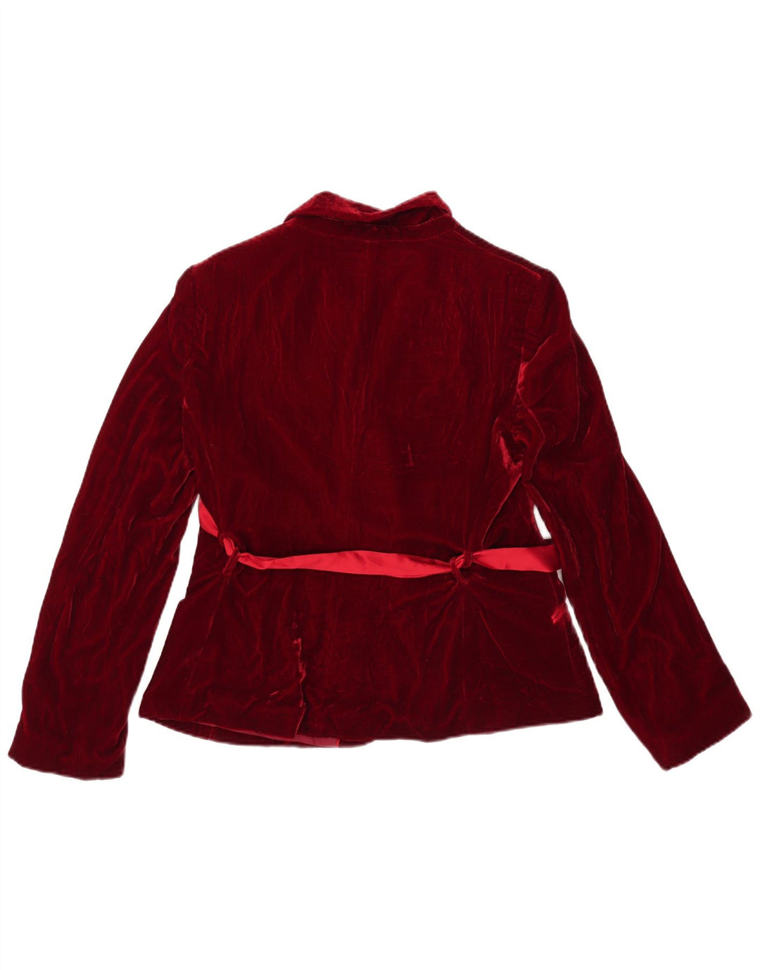 Giacca blazer in velluto da donna a 1 bottone Massimo Dutti EU 44 XL viscosa rossa