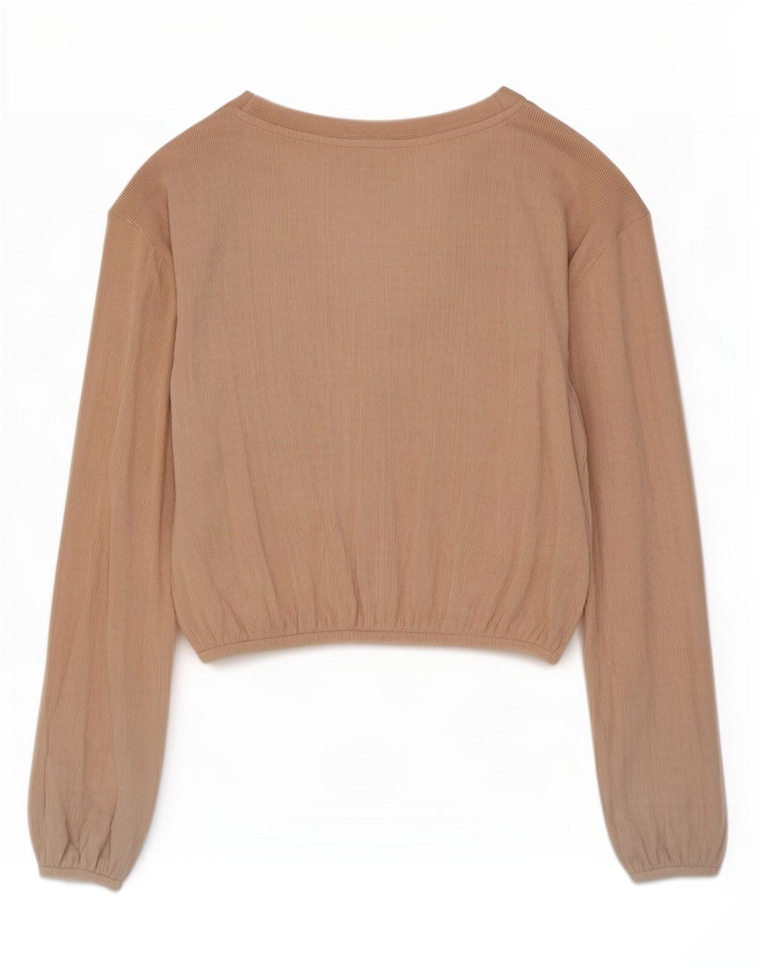 Top cardigan corto da donna Zara UK 16 grande poliestere beige