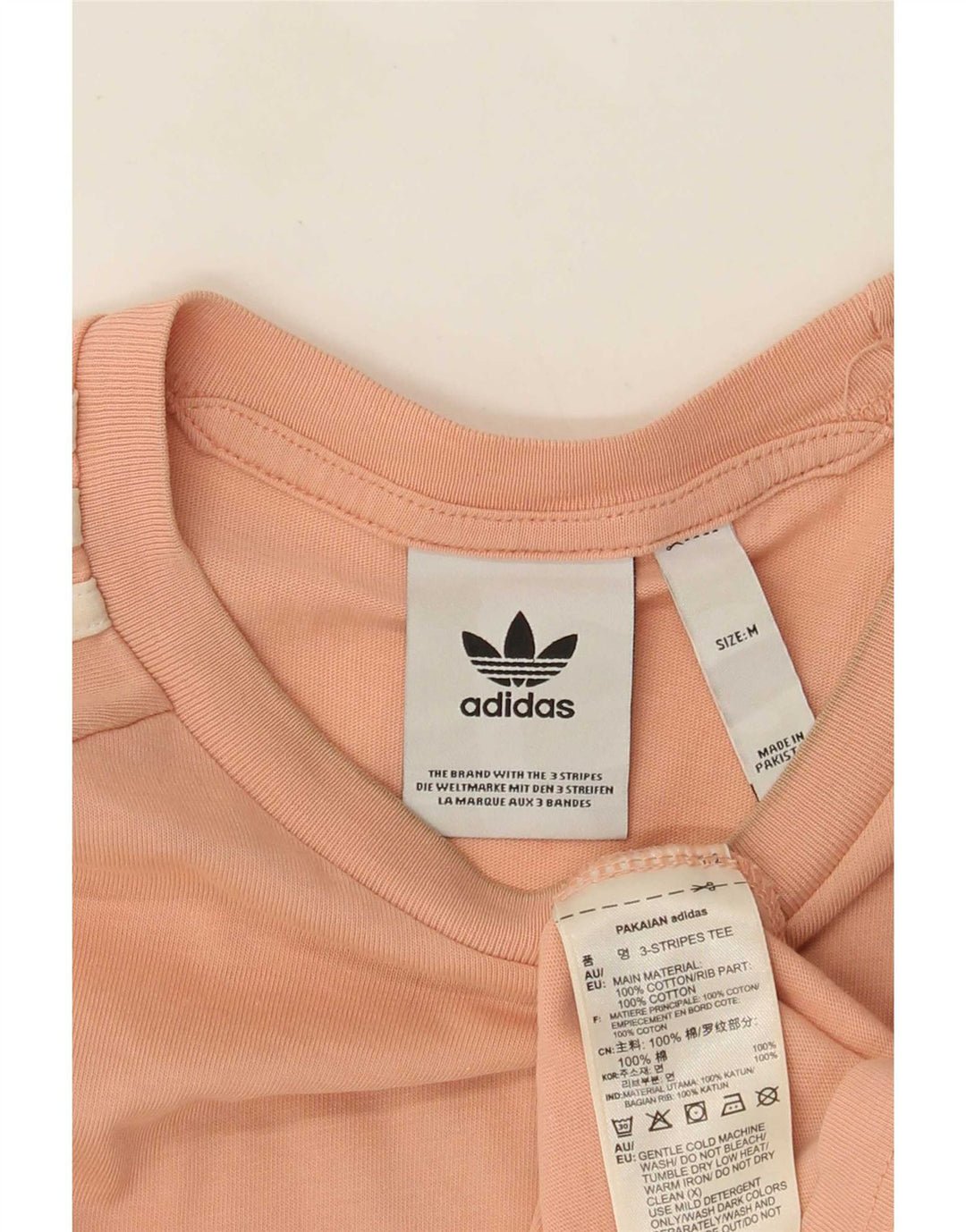 T-shirt da uomo Adidas Top in cotone color block rosa medio