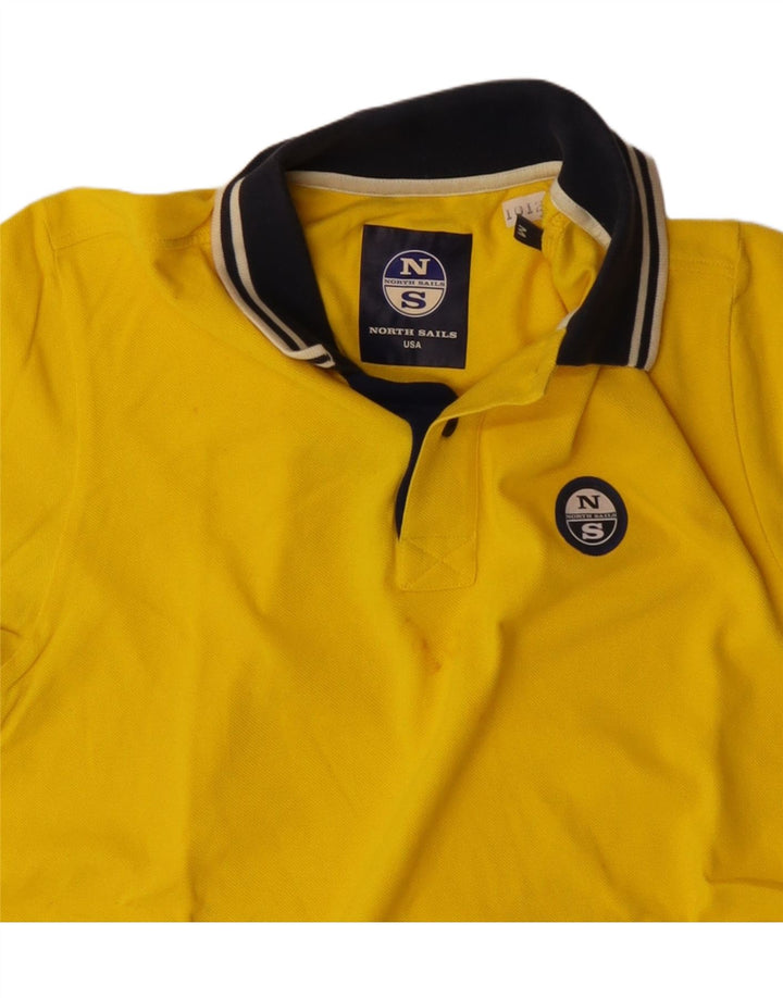 Polo da uomo North Sails in cotone color block giallo medio