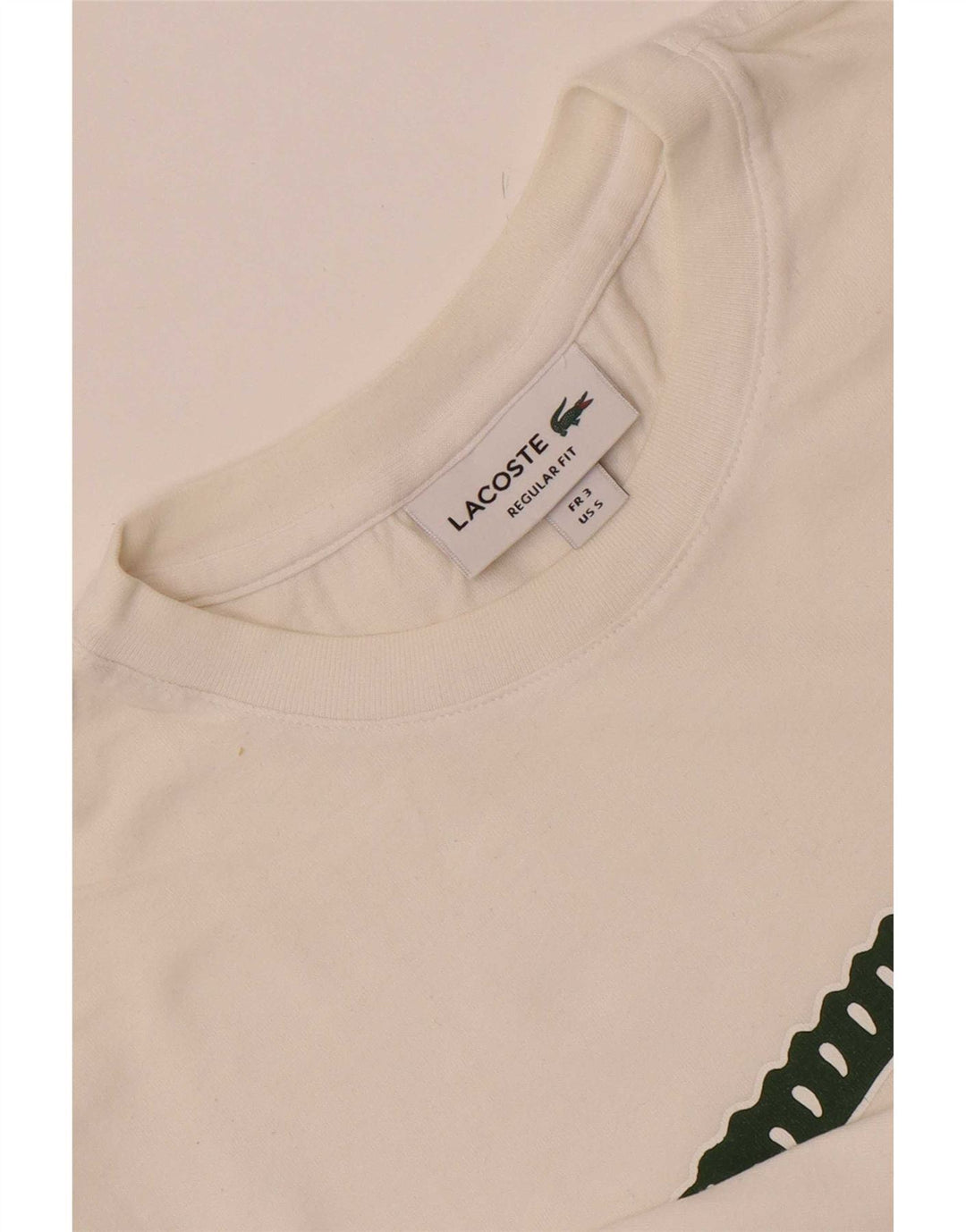 T-shirt grafica da uomo con vestibilità regolare Lacoste, taglia 3 piccola, bianca
