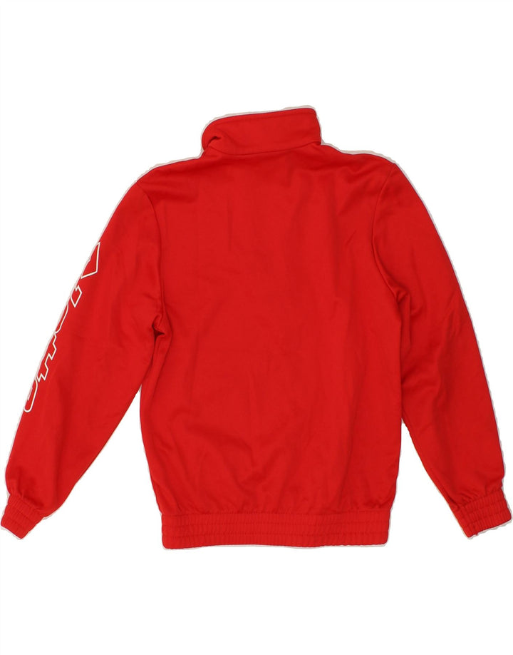 LOTTO Boys Graphic Zip Neck Sweatshirt Jumper 7-8 Years XS  Red Polyester Vintage Lotto and Second-Hand Lotto from Messina Hembry 
