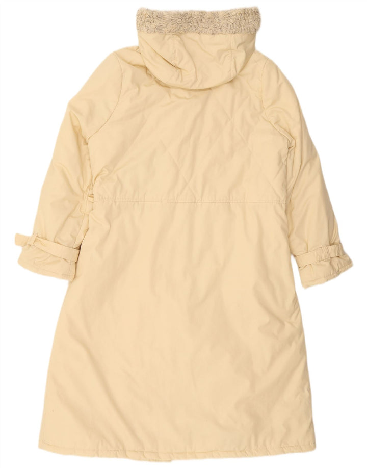 PALOMINO Womens Hooded Padded Coat UK 14 Large Off White Polyester