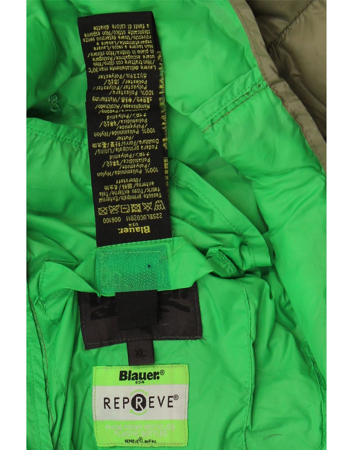 Giacca imbottita da uomo Blauer UK 42 XL kaki poliammide