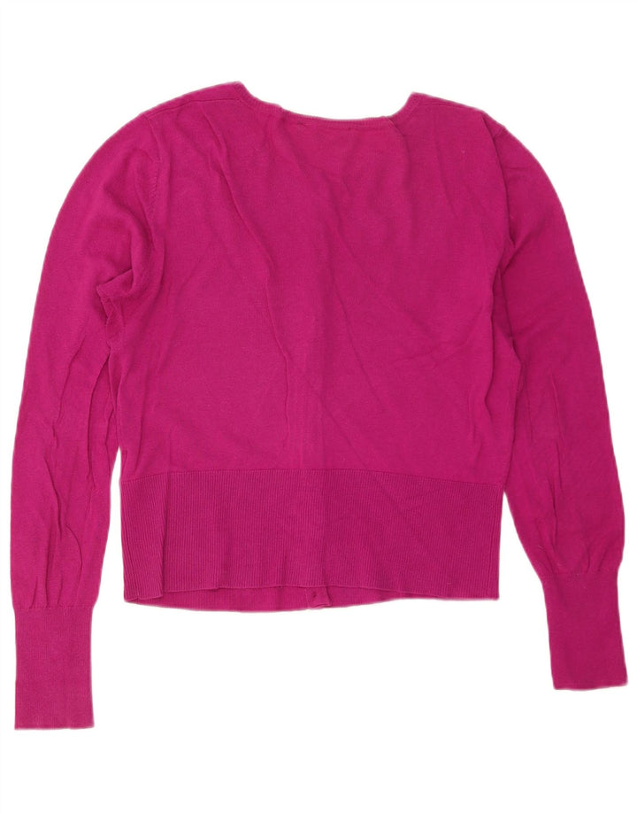 Maglione cardigan da donna Oasis UK 12 Cotone rosa medio