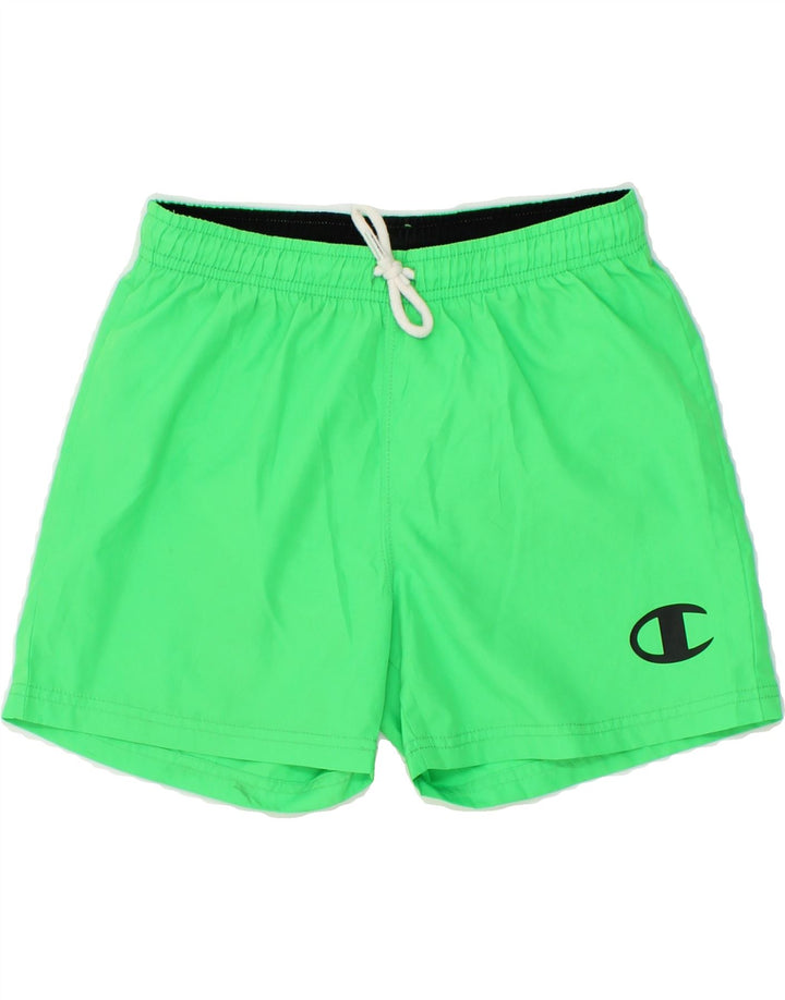 CHAMPION Boys Sport Shorts 11-12 Years Large Green Polyester Vintage Champion and Second-Hand Champion from Messina Hembry 