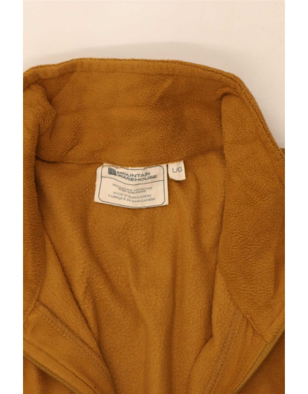 Mountain Warehouse Maglione in pile da uomo con collo e zip, grande, in poliestere marrone