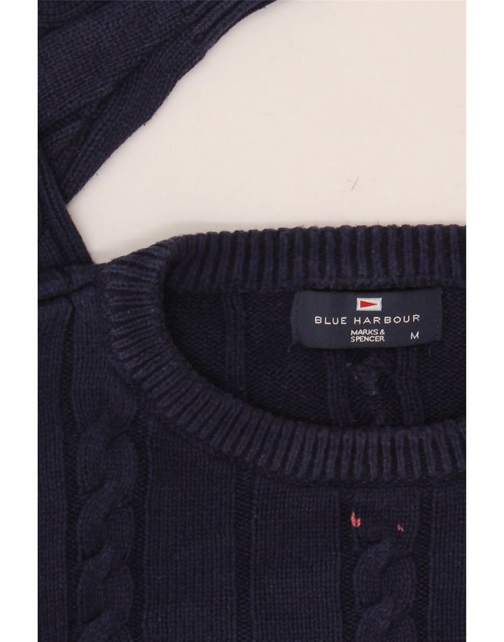 MARKS & SPENCER Maglione maglione girocollo da uomo blu navy medio