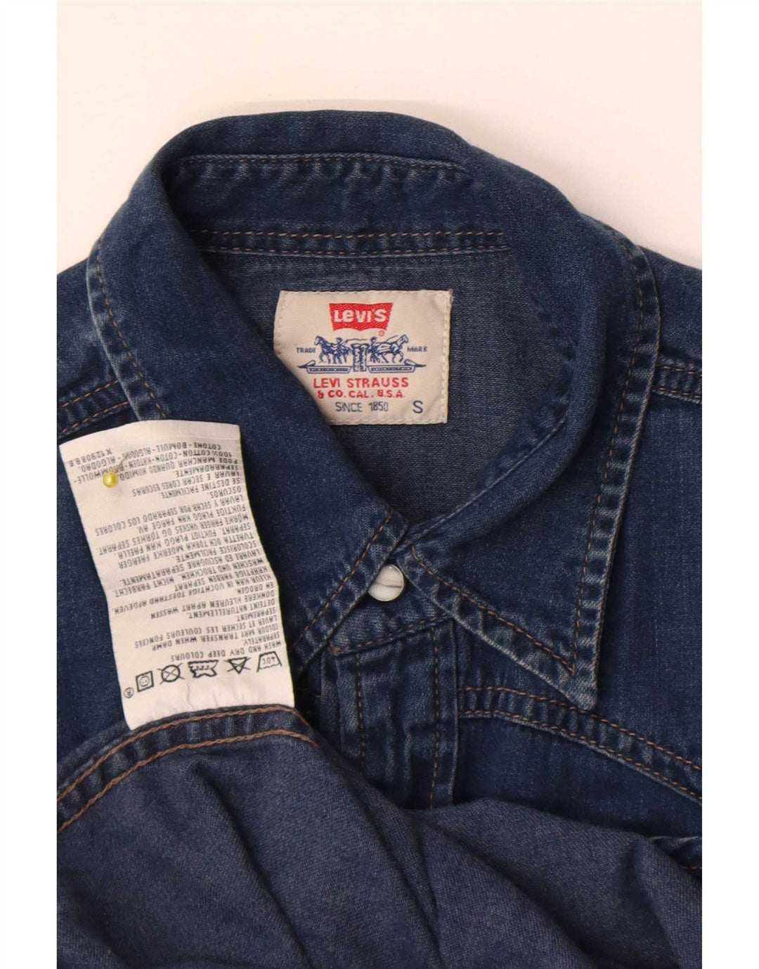 Camicia di jeans da uomo Levi's piccola in cotone blu