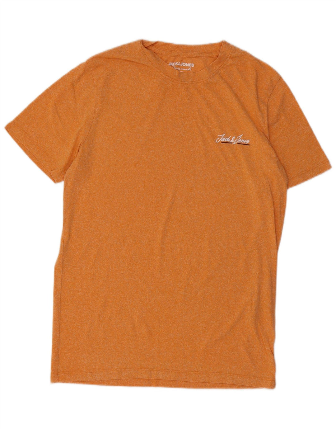Jack & Jones T-shirt da uomo Top Small in cotone chiazzato arancione