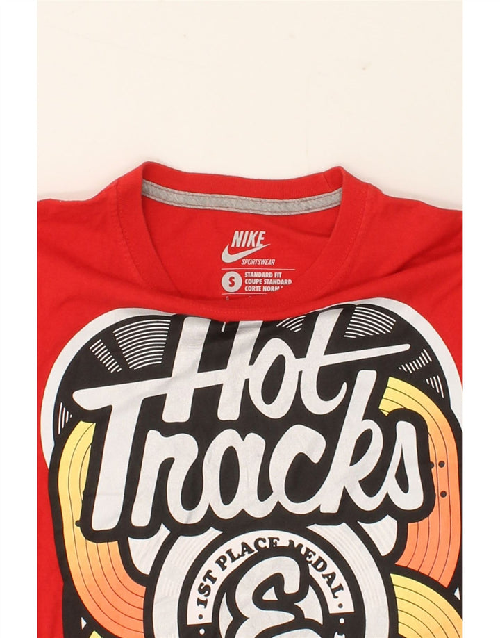 NIKE Mens Standard Fit Graphic T-Shirt Top Small Red Vintage Nike and Second-Hand Nike from Messina Hembry 