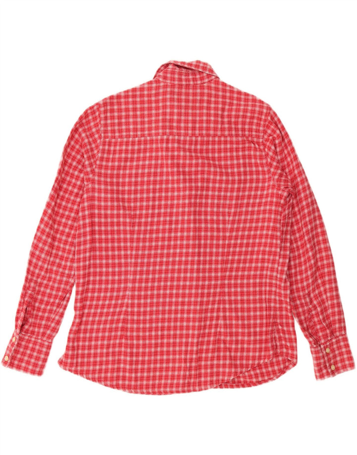 EDDIE BAUER Womens Flannel Shirt UK 14 Medium Red Check Cotton Vintage Eddie Bauer and Second-Hand Eddie Bauer from Messina Hembry 