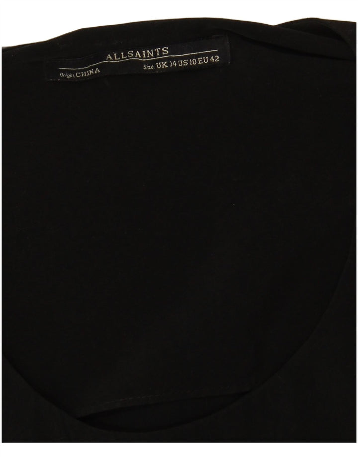 ALL SAINTS Womens Bubble Dress UK 14 Large Black Polyester