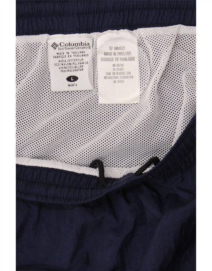 Pantaloncini sportivi da uomo COLUMBIA grandi in nylon blu navy